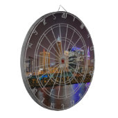 Cleveland-Skyline nachts Dartscheibe (Vorderseite Links)