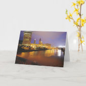 Cleveland-Skyline nachts Karte (Gelbe Blume)