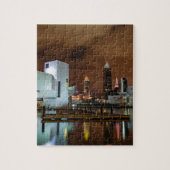 Cleveland-Skyline nachts Puzzle (Vertikal)