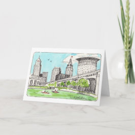 Cleveland Skyline-Notecard Karte