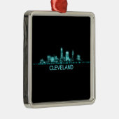 Cleveland Skyline Ornament Aus Metall (Rechts)