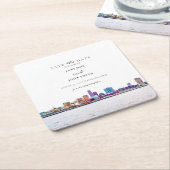 Cleveland Skyline Paper Untersetzer Save the Date (angewinkelt)