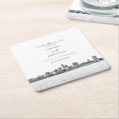 Cleveland Skyline Paper Untersetzer Save the Date (angewinkelt)