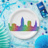Cleveland-Skyline Pappteller (Party)