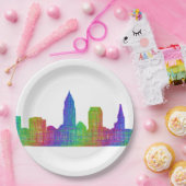 Cleveland-Skyline Pappteller (Party)