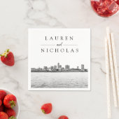Cleveland Skyline Personalisiert Wedding Napkins Serviette (Beispiel)