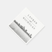 Cleveland Skyline Personalisiert Wedding Napkins Serviette (Ecke)