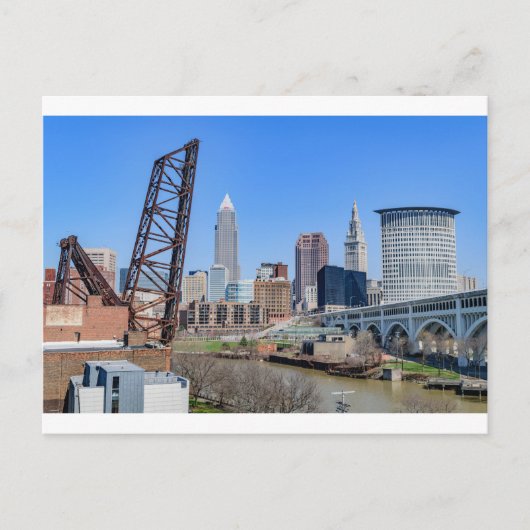 Cleveland Skyline Postkarte (Vorderseite)