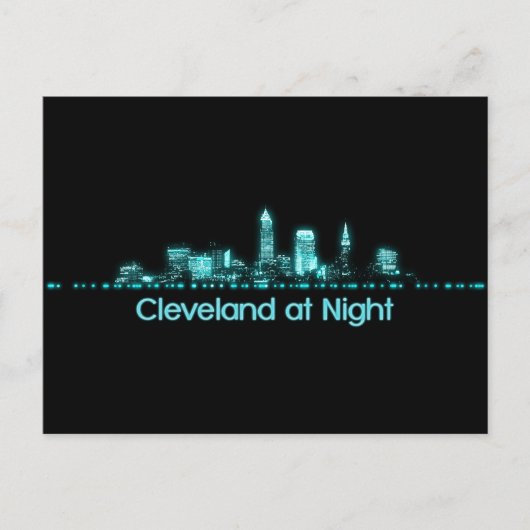 Cleveland Skyline Postkarte (Vorderseite)