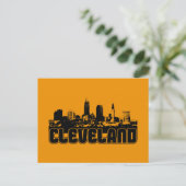 Cleveland Skyline Postkarte (Stehend Vorderseite)
