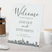 Cleveland Skyline Sockelschild (In Situ)