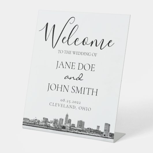 Cleveland Skyline Sockelschild (Vorderseite)