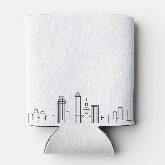 Cleveland Stylized Skyline | Wedding Can Cooler Dosenkühler (Rückseite)