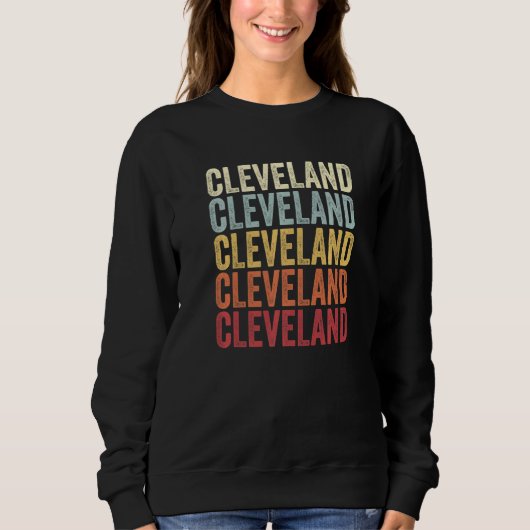Cleveland Texas Cleveland TX Retro Vintage Text Sweatshirt (Vorderseite)