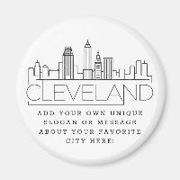 Cleveland Themed | Benutzerdefinierte Stadtmeldung