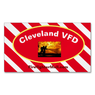 Cleveland VFD Flames Magnetic Business Cards Magnetische Visitenkarte