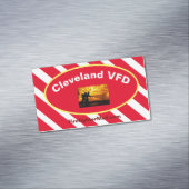 Cleveland VFD Flames Magnetic Business Cards Magnetische Visitenkarte (Beispiel)