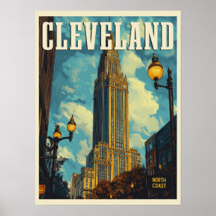 Cleveland Vintage Reise Poster