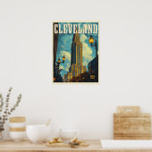 Cleveland Vintage Travel Poster (Küche)