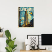 Cleveland Vintage Travel Poster (Heimbüro)