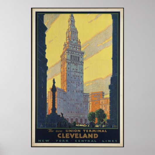 Cleveland Vintage Travel Poster Ad Retro Prints (Vorne)