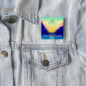 Cleveland Volcano Alaska Reiseplakat Button (Beispiel)