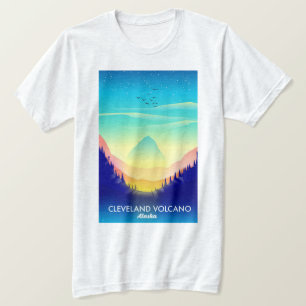 Cleveland Vulkan Alaska Reiseplakat T-Shirt