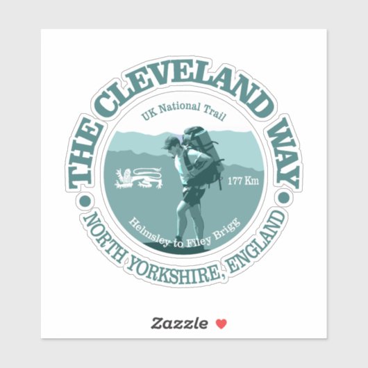 Cleveland Way Aufkleber (Blatt)