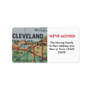 Cleveland We ve Moved Label Adressaufkleber