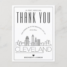 Cleveland Wedding | Danke, dass du gekommen bist!  Postkarte