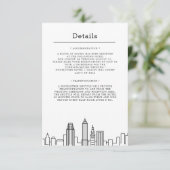 Cleveland Wedding | Gästedaten Einladung (Stehend Vorderseite)