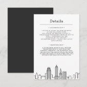 Cleveland Wedding | Gästedaten Einladung (Vorne/Hinten)