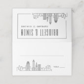 Cleveland Wedding | Platzieren Sie die Tabellennam Platzkarte (Außenseite Aufgefaltet)