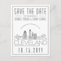 Cleveland Wedding | Stilisierte Skyline Save the D