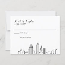 Cleveland Wedding | Stilisierte Skyline-UAWG