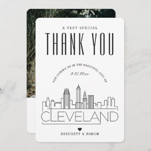 Cleveland Wedding   Vielen Dank + Foto-Karte Karte