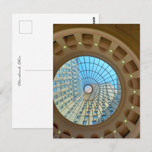 Cleveland window ceiling Tower Center Postkarte (Vorne/Hinten)
