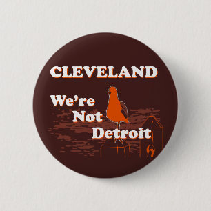 CLEVELAND: Wir sind nicht Detroit-Taste (braun) Button