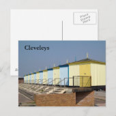 Cleveleys Beach Huts Postkarte (Vorne/Hinten)