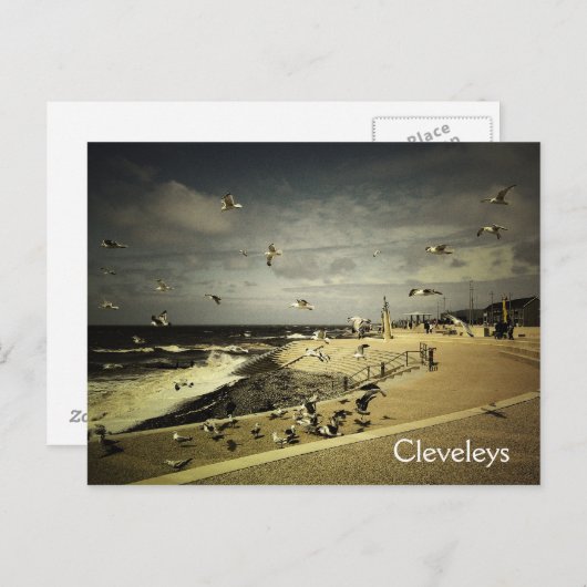 Cleveleys Postkarte (Vorne/Hinten)