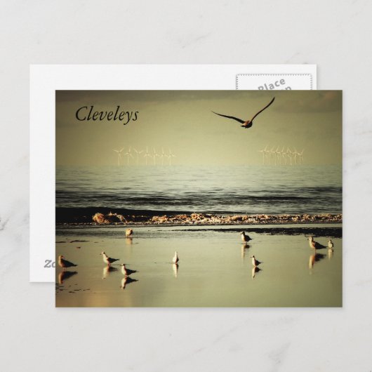 Cleveleys Postkarte (Vorne/Hinten)