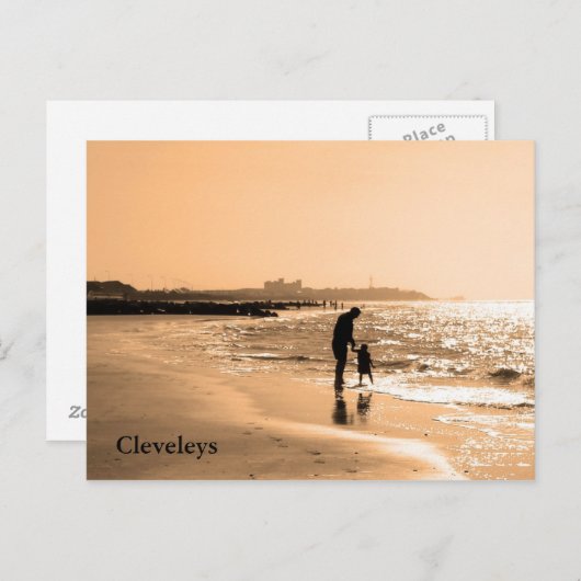 Cleveleys Postkarte (Vorne/Hinten)