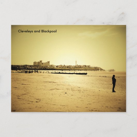 Cleveleys und Blackpool Postkarte (Vorderseite)