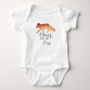 Clever als Fox-Typografie Baby Strampler