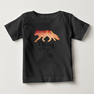 Clever als Fox-Typografie Baby T-shirt