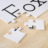 Clever als Fox-Typografie Puzzle (Seite)