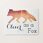 Clever als Fox-Typografie Puzzle (Horizontal)