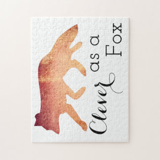 Clever als Fox-Typografie Puzzle
