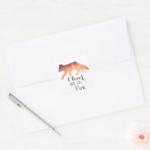 Clever als Fox-Typografie Quadratischer Aufkleber (Umschlag)