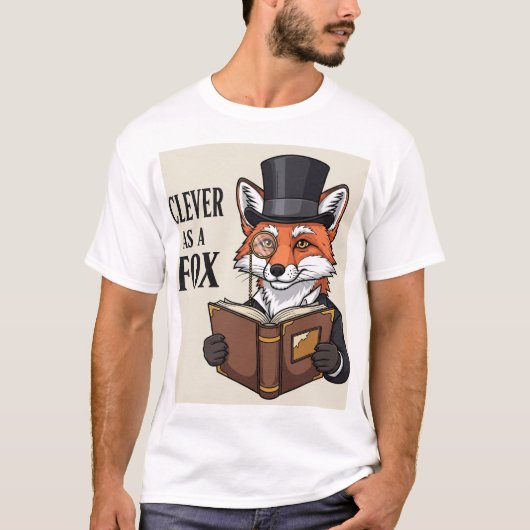 Clever as a Fox: Intellectual Fox Graphic T-Shirt (Vorderseite)